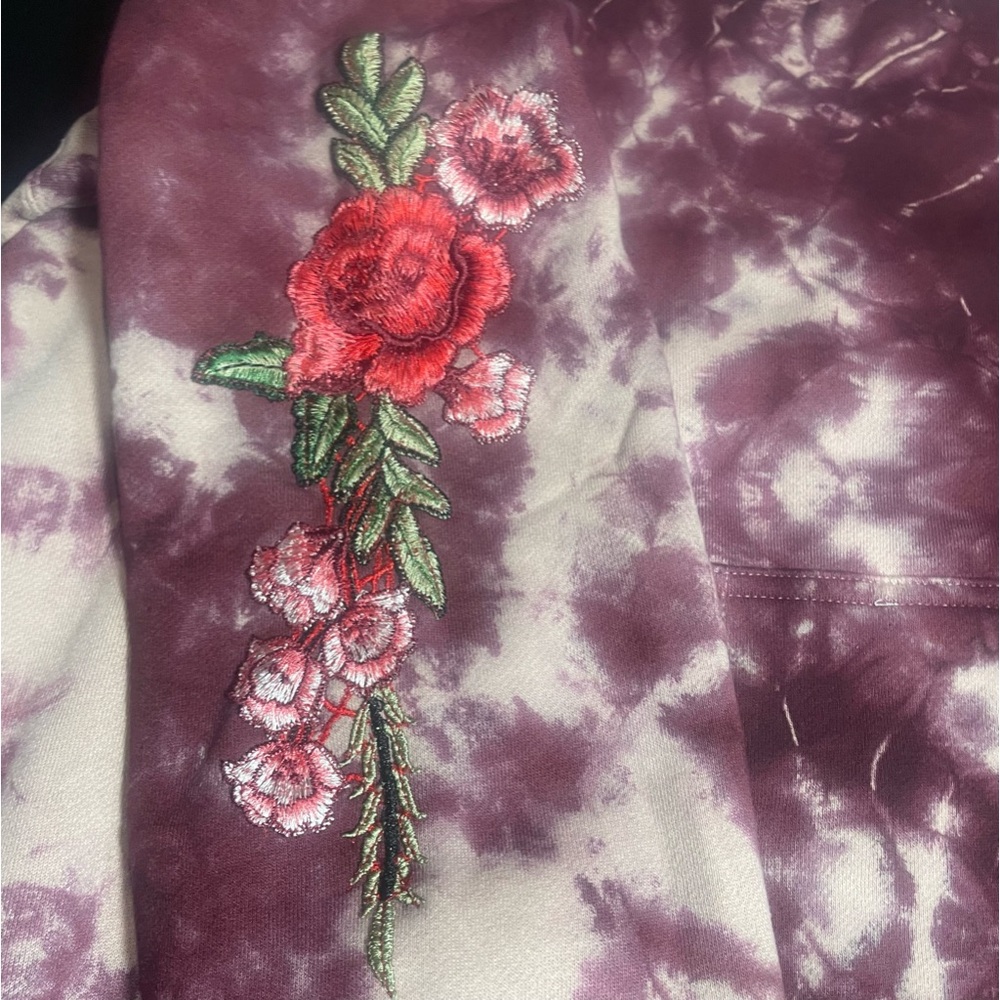BNWT CIVIL REGIME CRANBERRY MARBLE WASH LARGE MENS UNISEX TIE DYE HOODIE - Picture 4 of 16